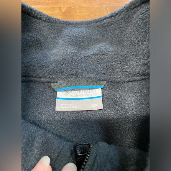 Columbia Mens Dark Grey Fleece Vest 2X - Picture 3 of 10
